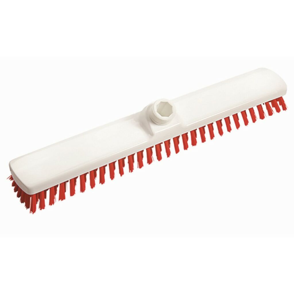 Scrubber Hard 1pz - 40 cm - Rosso - Pulizia del pavimento, contro le macchie ostinate - senza manico in fibra di vetro 7505380
