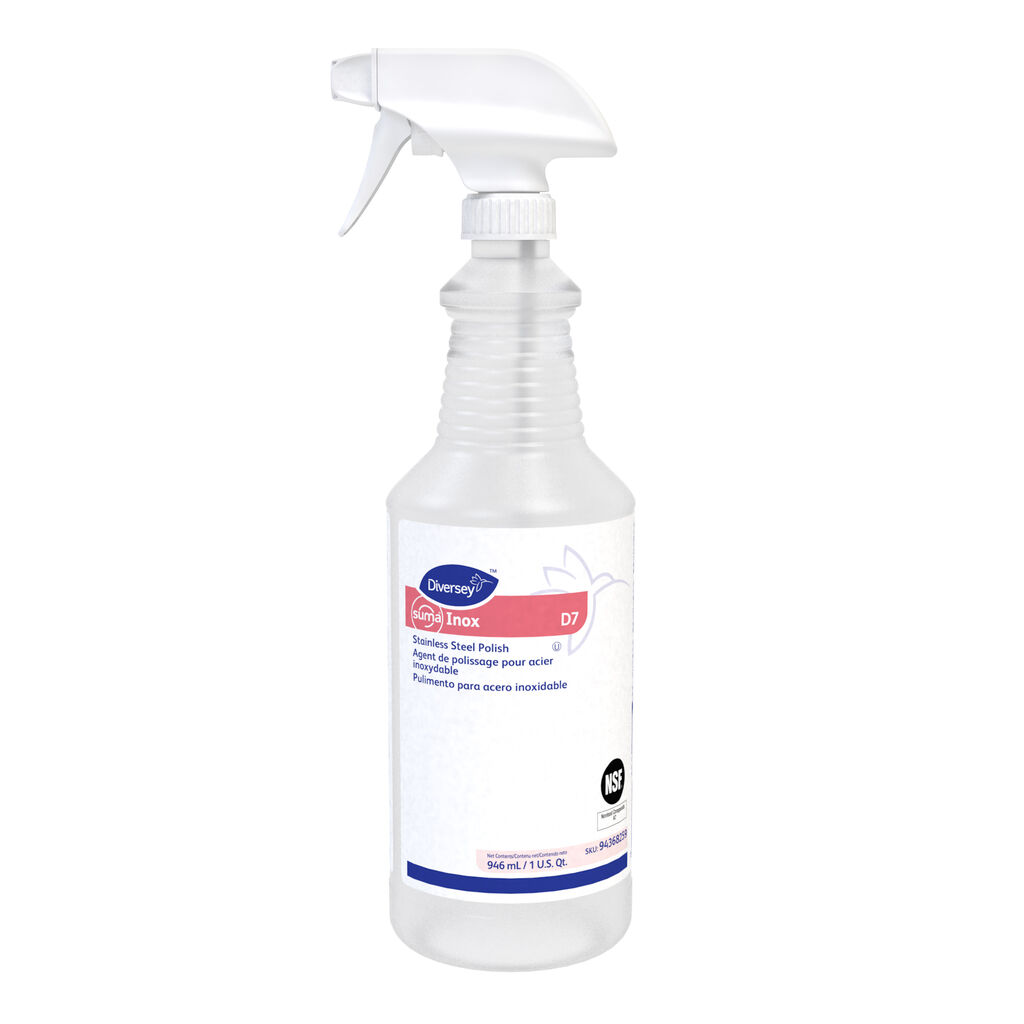 Suma® Inox D7 D7, 32oz, 6/CT - Stainless Steel Polish