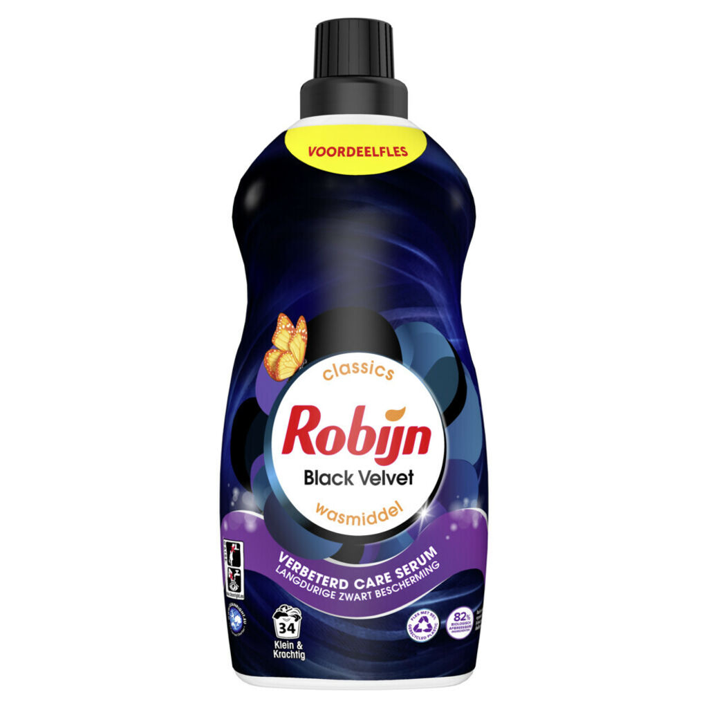 Robijn Klein & Krachtig Wasmiddel Zwart 4x1.19L