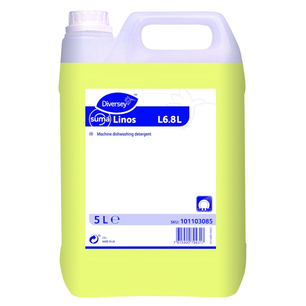 Suma Linos L6.8L 2x5L - Liquid mechanical ware washing detergent for hard water