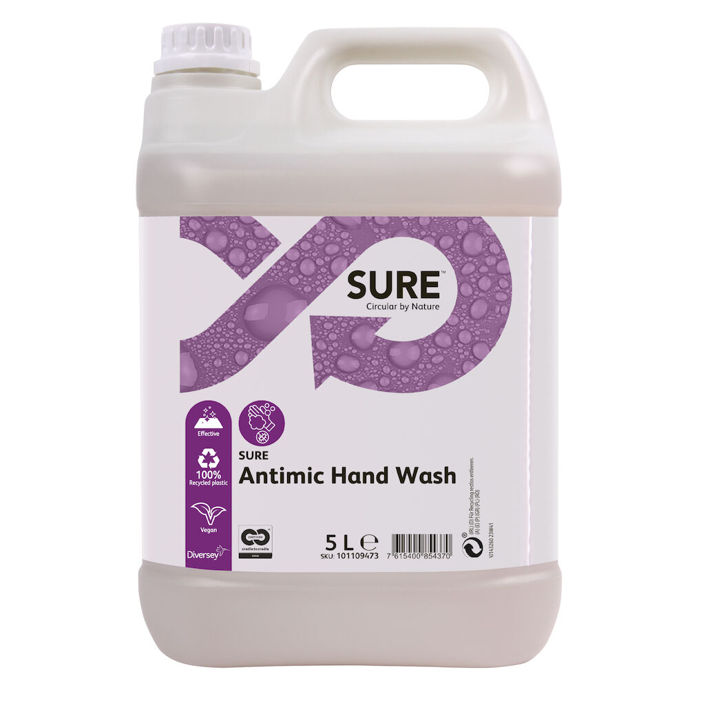SURE Antimic Hand Wash 2x5L - Săpun antibacterian pentru mâini fără parfum și coloranți