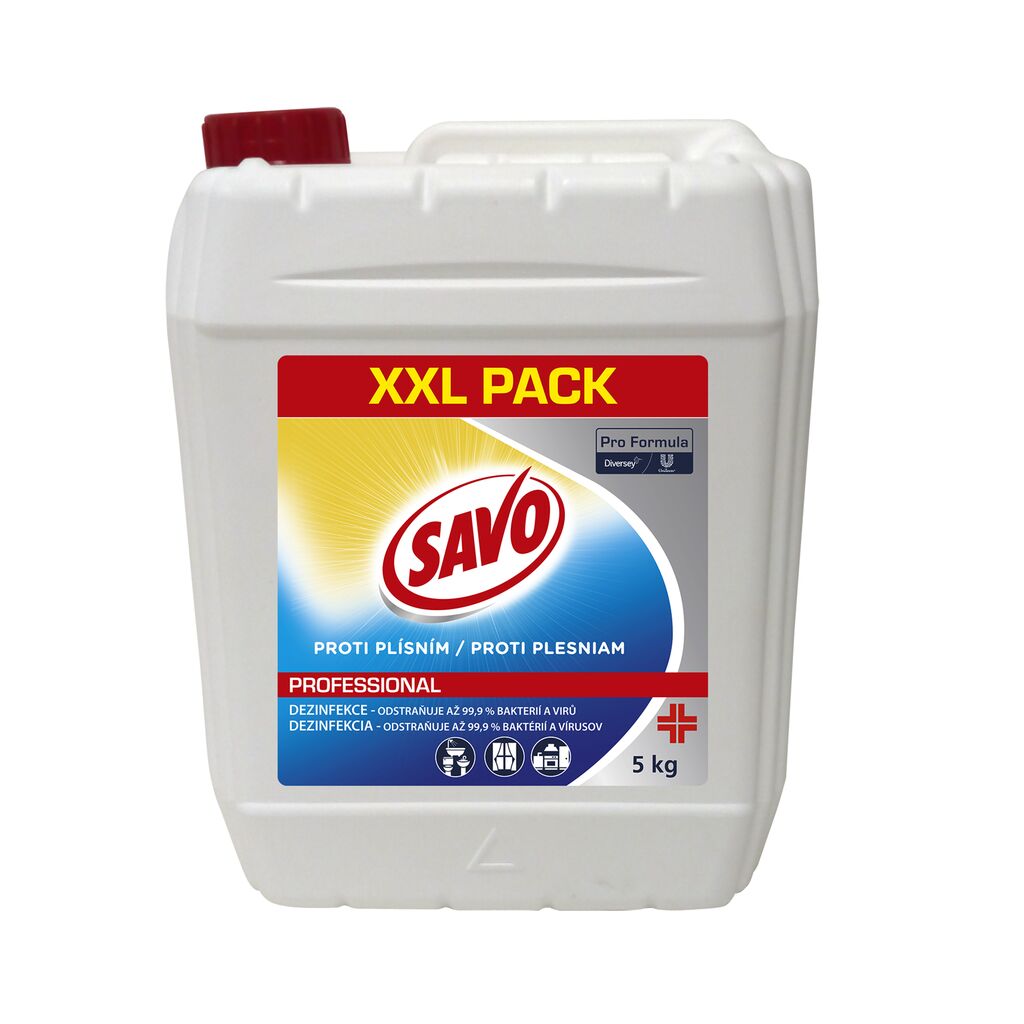 Savo Pro Formula Proti plesniam 5kg - Kvapalný dezinfekčný prostriedok proti plesniam (chlórnan sodný)