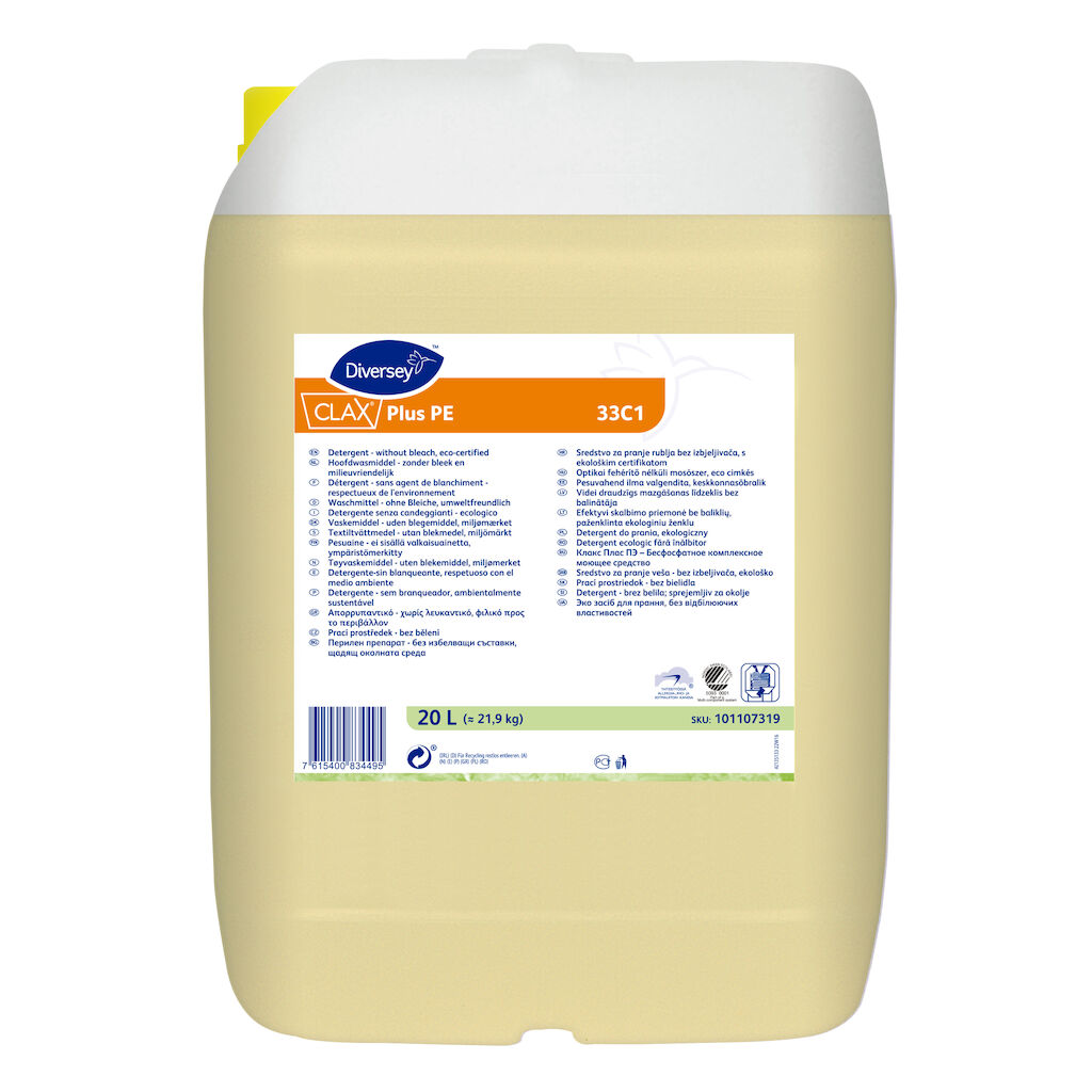 Clax Plus Pur-Eco 33C1 20L - Detergent fără înălbitor, certificat Pur Eco