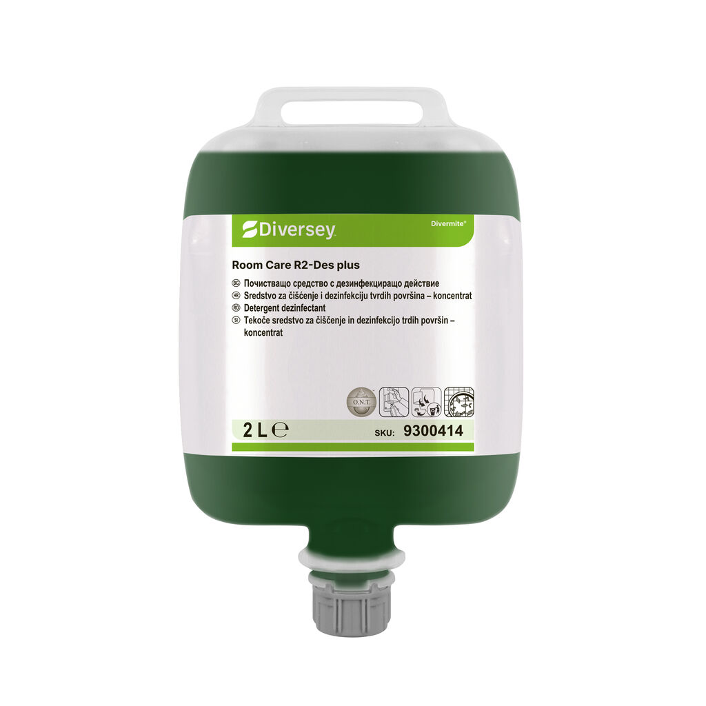 Room Care R2-Des plus 2x2L - Detergent dezinfectant concentrat pentru suprafețe dure