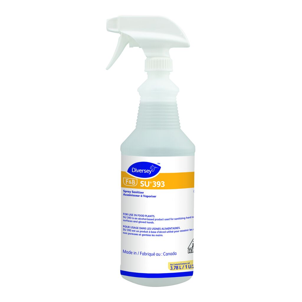 SU 393, 32oz, 6/CT - RTU SPRAY CLEANER AND SANITIZER | Solenis Products