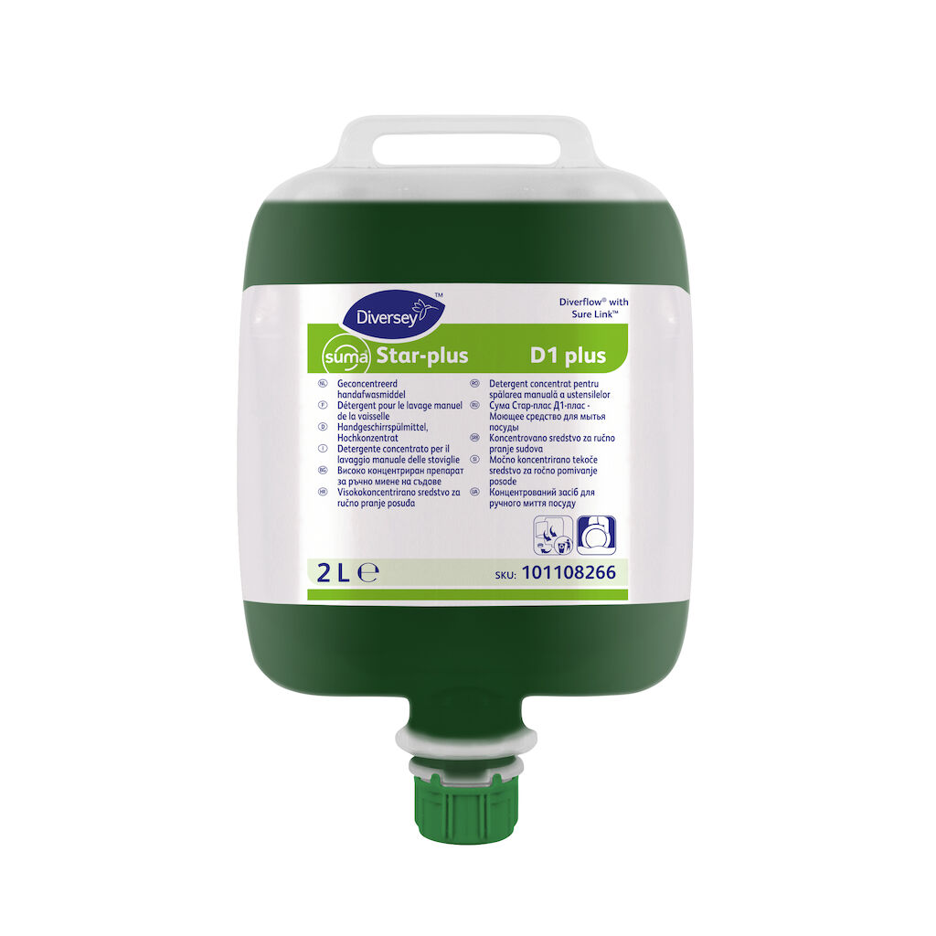 Suma Star-plus D1 3x2L - Liquide hautement concentré pour le lavage manuel de la vaisselle