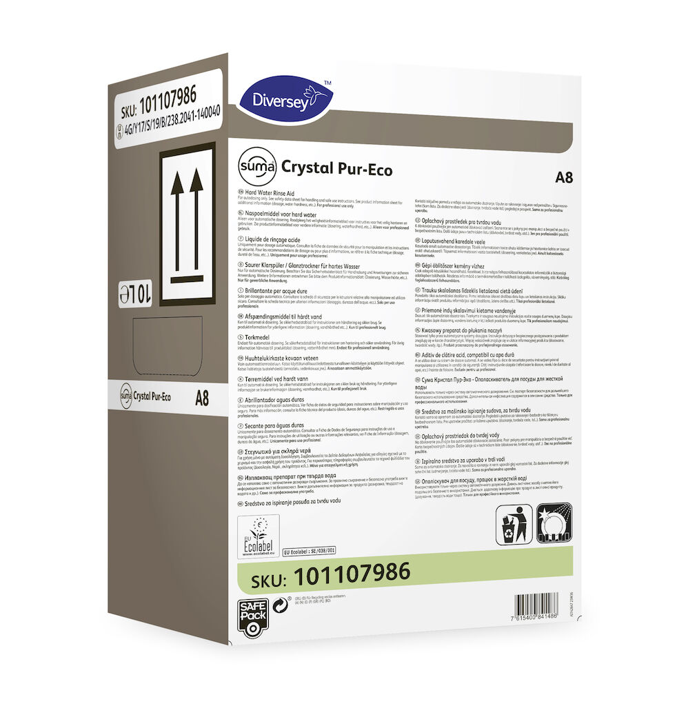 Suma Crystal Pur-Eco A8 10L - Vloeibaar zuur naglansmiddel