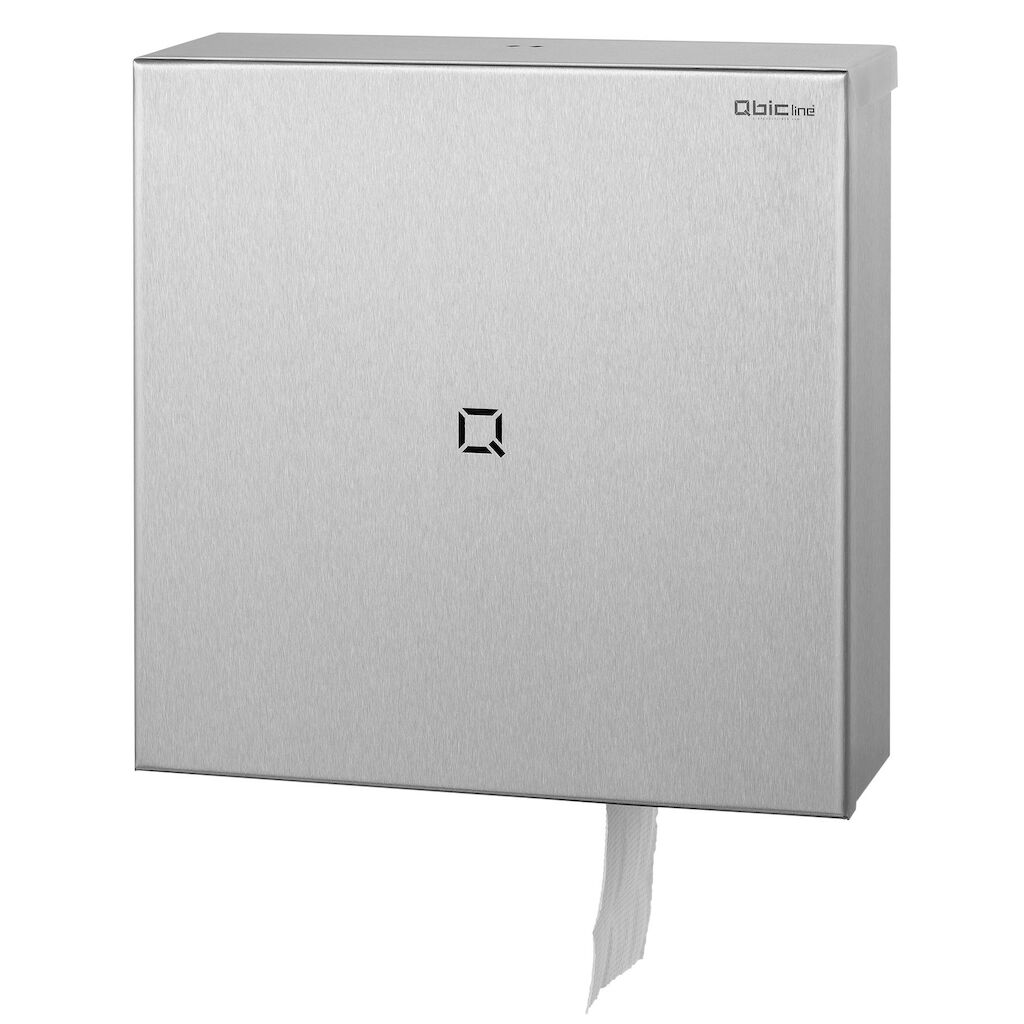 QBic Jumbo Roll Dispenser Maxi 1Stk. - Hochwertiger Großrollenspender aus Edelstahl