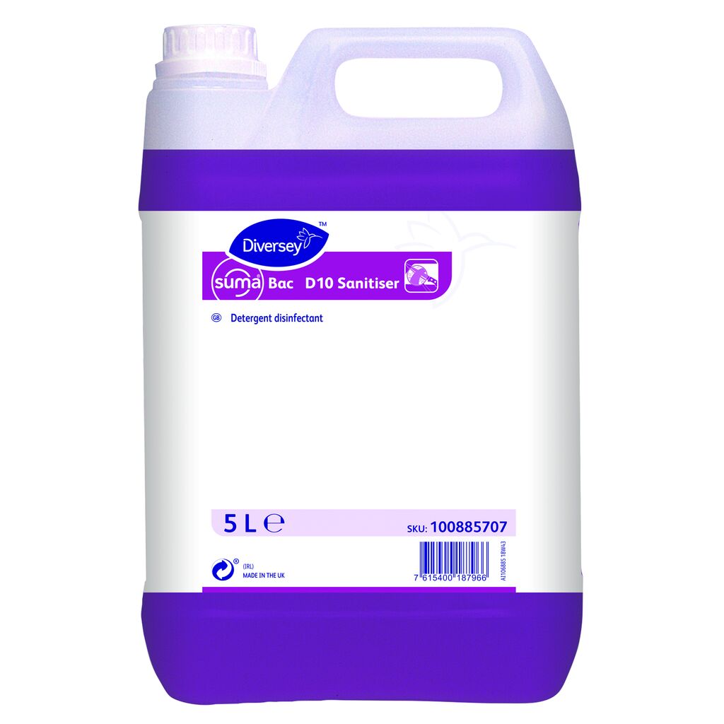 Suma Bac Sanitiser D10 Sanitizer 2x5L - Concentrated Detergent disinfectant