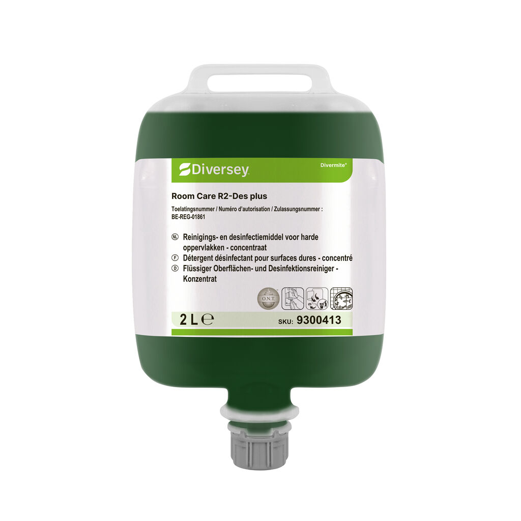Room Care R2-Des plus 2x2L - Reiniger en ontsmettingsmiddel voor harde oppervlakken - concentraat