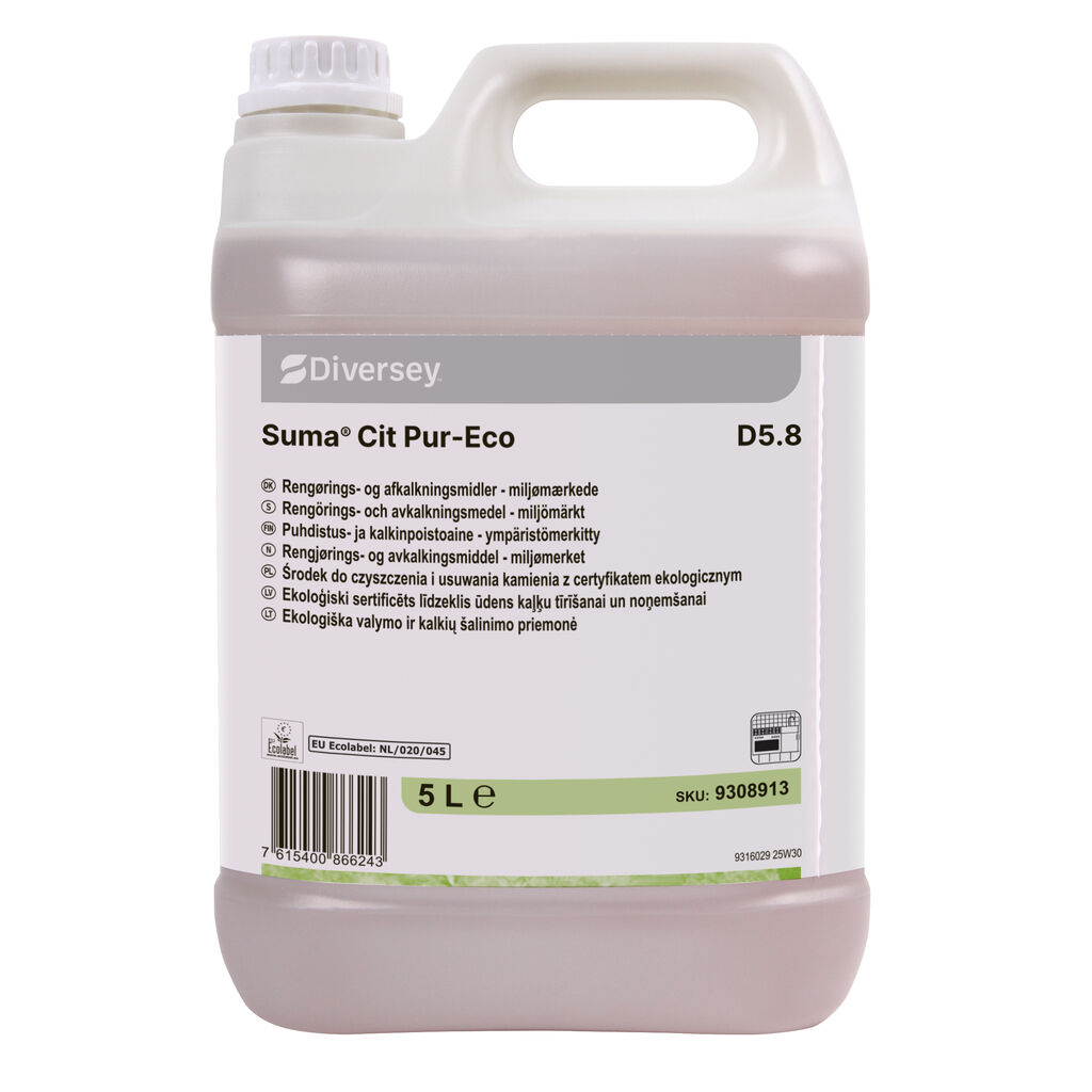 Suma Cit Pur-Eco D5.8 2x5L - Rengøringsmiddel afkalker, EU-blomstmærket