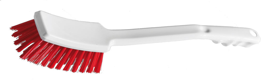 Spazzola a manico lungo con setole dure e setole medie 2x1pz - 400 x 48 x 70 mm - Rosso