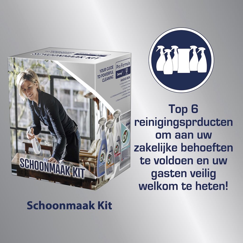 Pro Formula Cleaning Kit 6x1st - Schoonmaakkit met daarin de zes meest essentiële reinigings- en desinfectiemiddelen