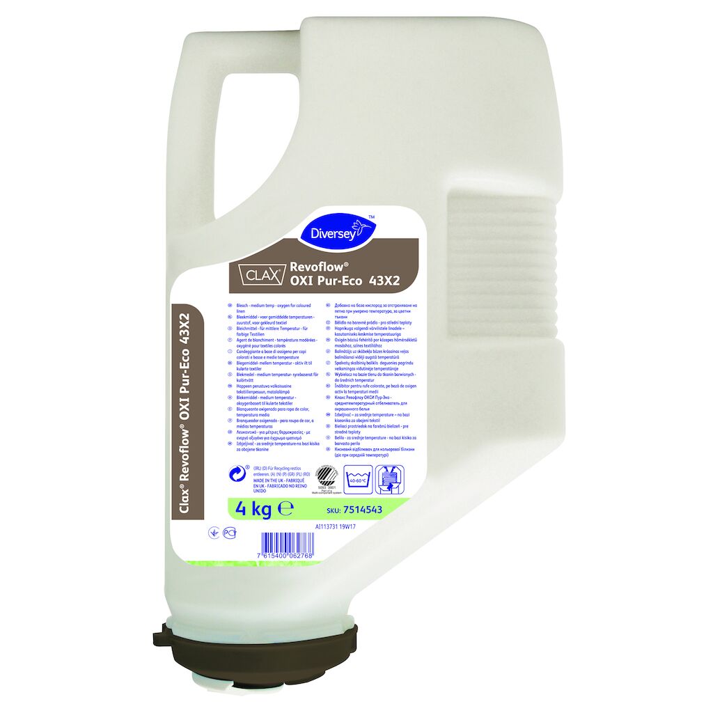 Clax Revoflow OXI Pur-Eco 43X3 3x4kg - Highly concentrated Oxygen Bleach