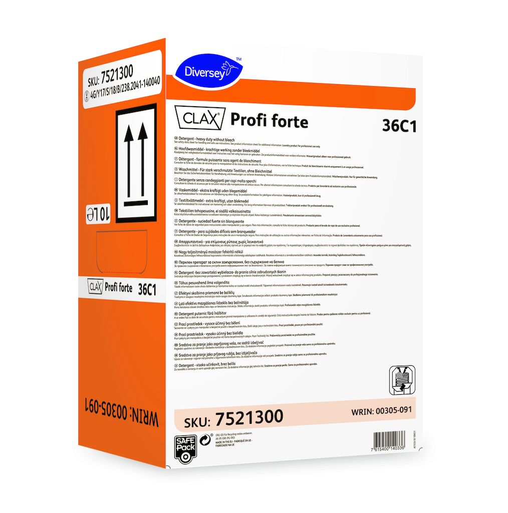Clax Profi forte 36C1 10L - Lessive structurée pour le lavage du blanc et des textiles de couleur