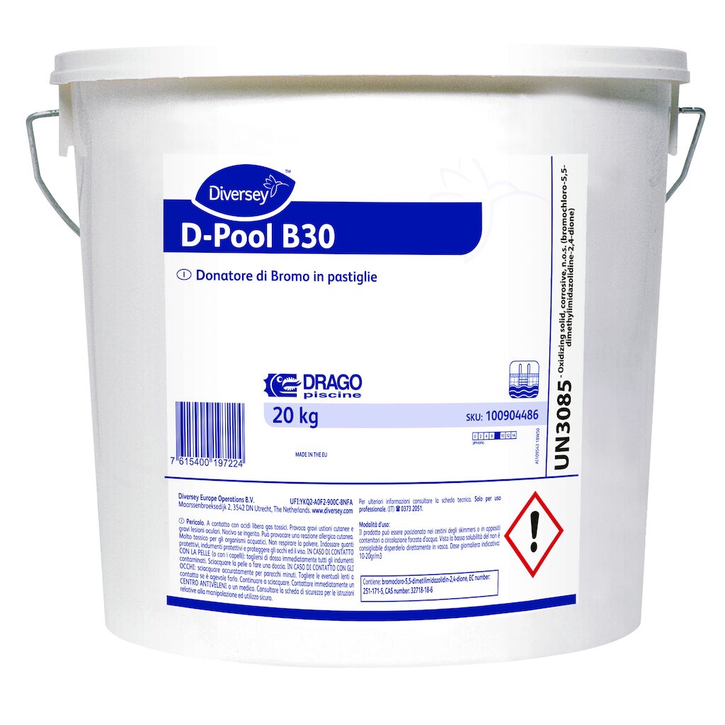 D-Pool B30 20kg - Donatore di Bromo in pastiglie