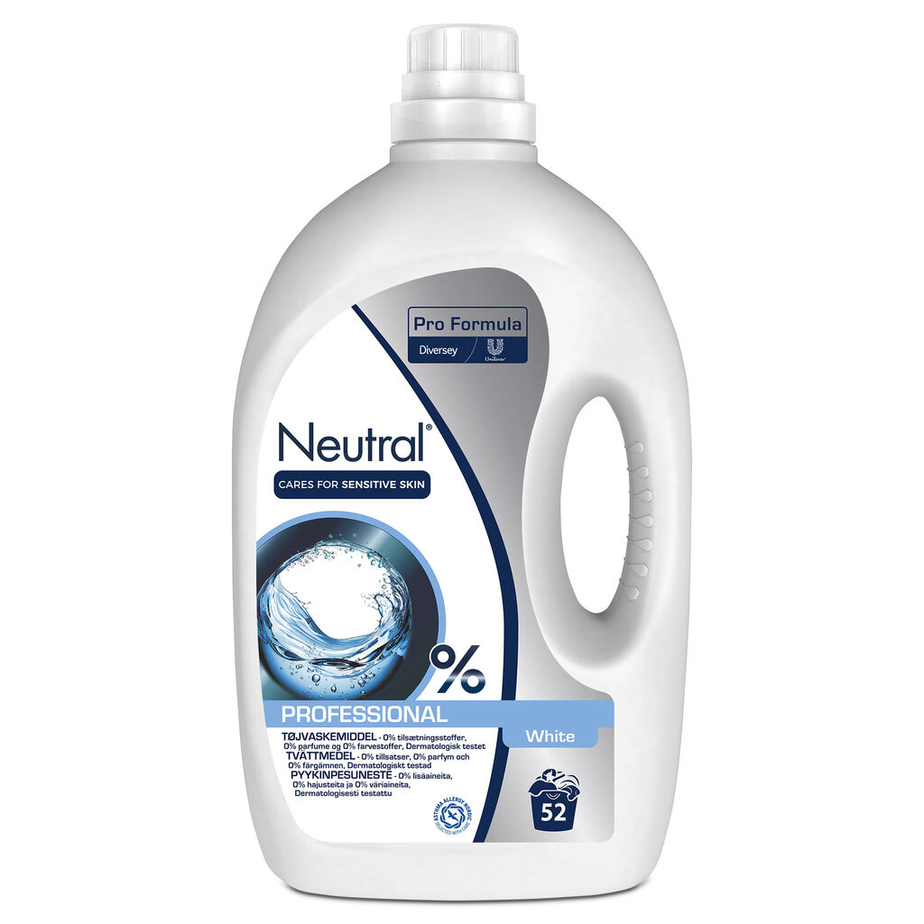 Neutral Professional White 3x2.6L - Allergiasertifioitu pyykinpesuneste valkopyykille