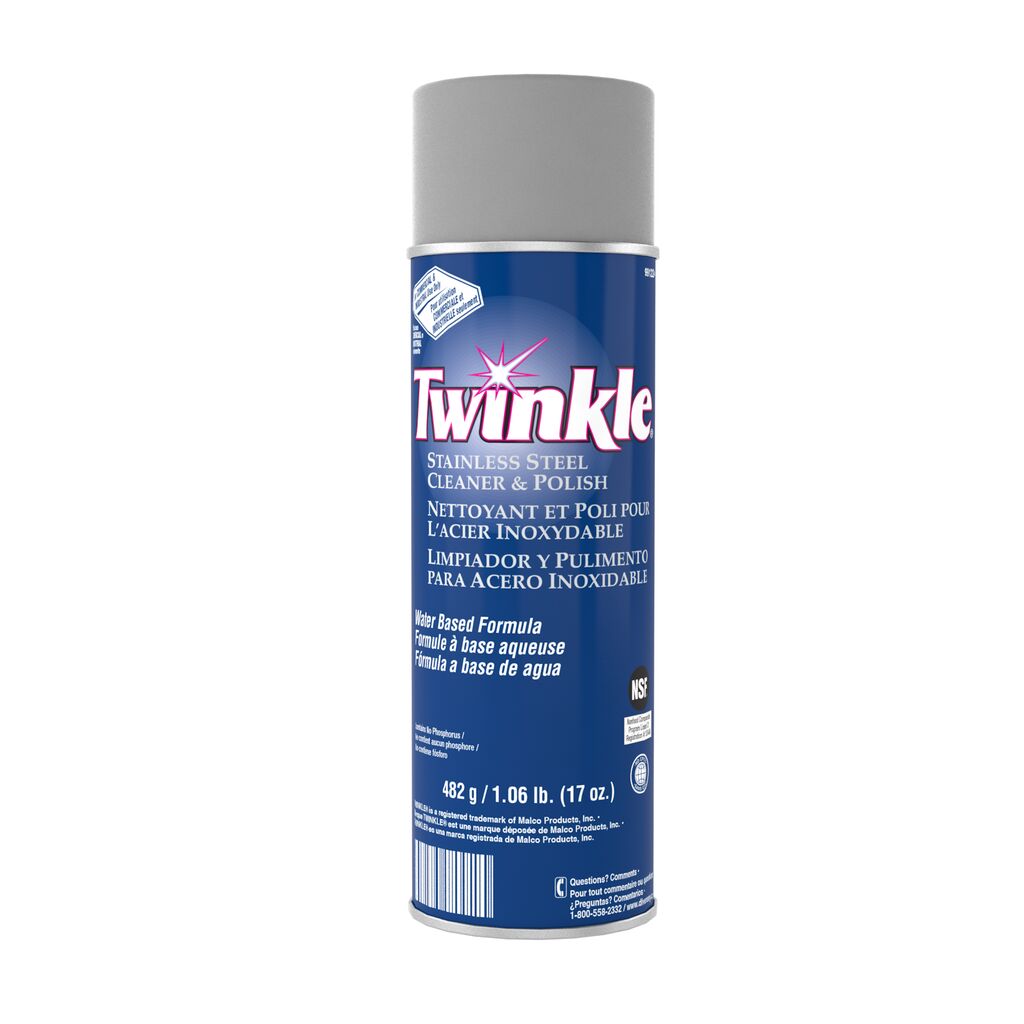 Twinkle® Stainless Steel Cleaner & Polish, 17oz, 12/CT - Stainless Steel Cleaner & Polish