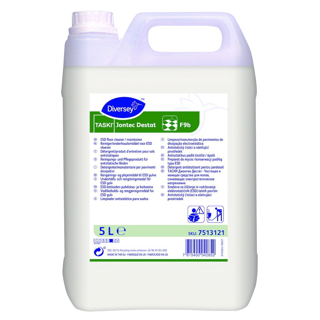 TASKI Jontec Destat F9b 2x5L - Antisztatikus (ESD) padlótisztító- és ápoló szer