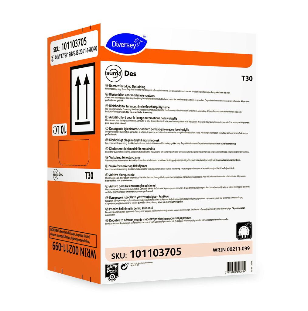Suma Des T30 10L - Détachant assainissant pour le lavage automatique de la vaisselle