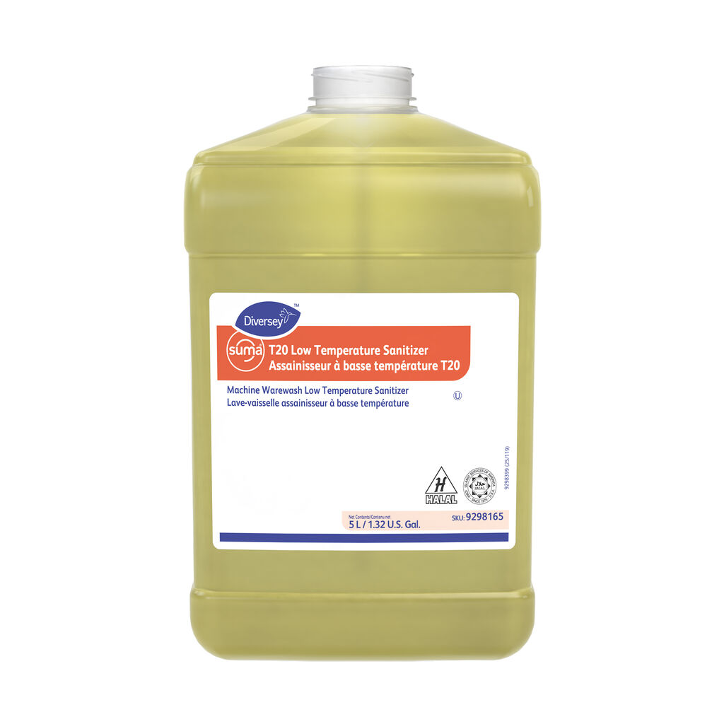Suma® T20 Low Temperature Sanitizer, 5L - Machine Warewash Low Temperature Sanitizer