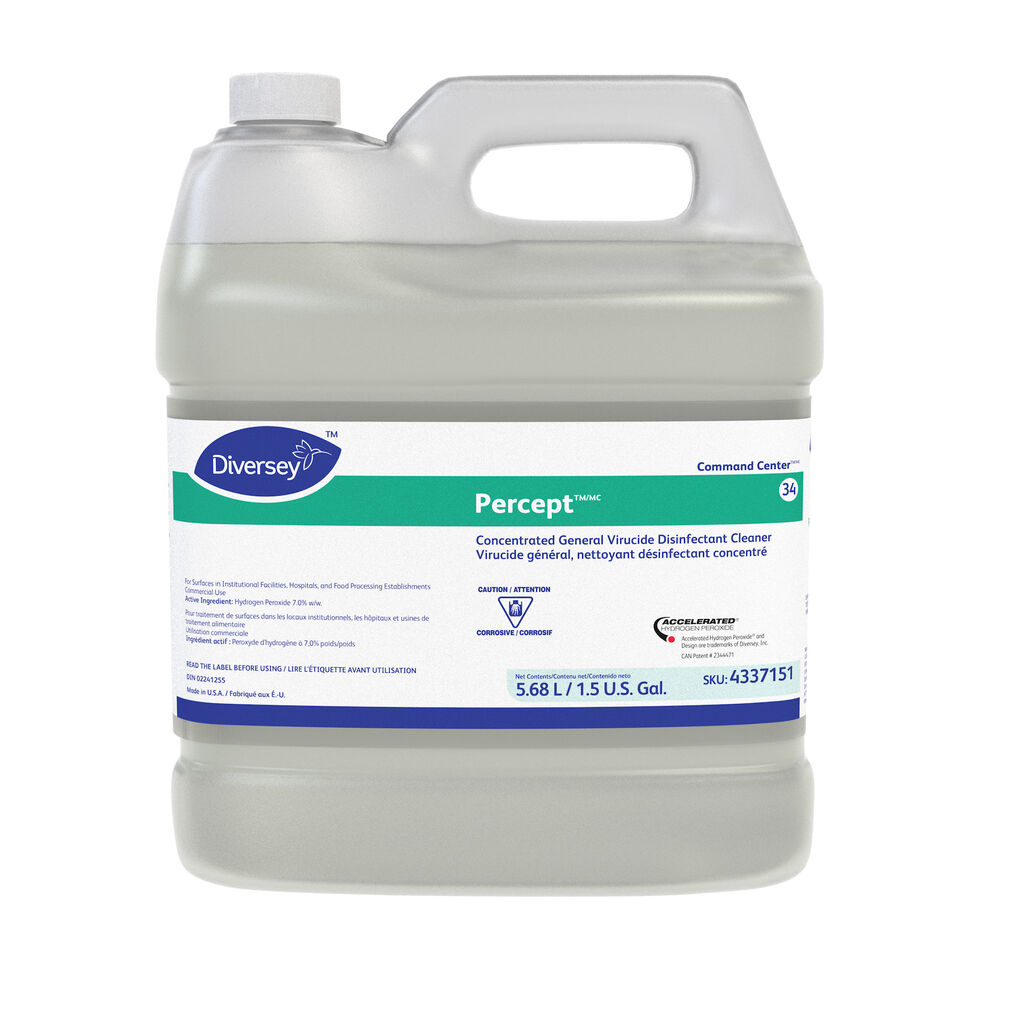 PerceptTM/MC Concentrated General Virucide Disinfectant Cleaner 34, 5.67L, 2/CT - Concentrated General Virucide Disinfectant Cleaner