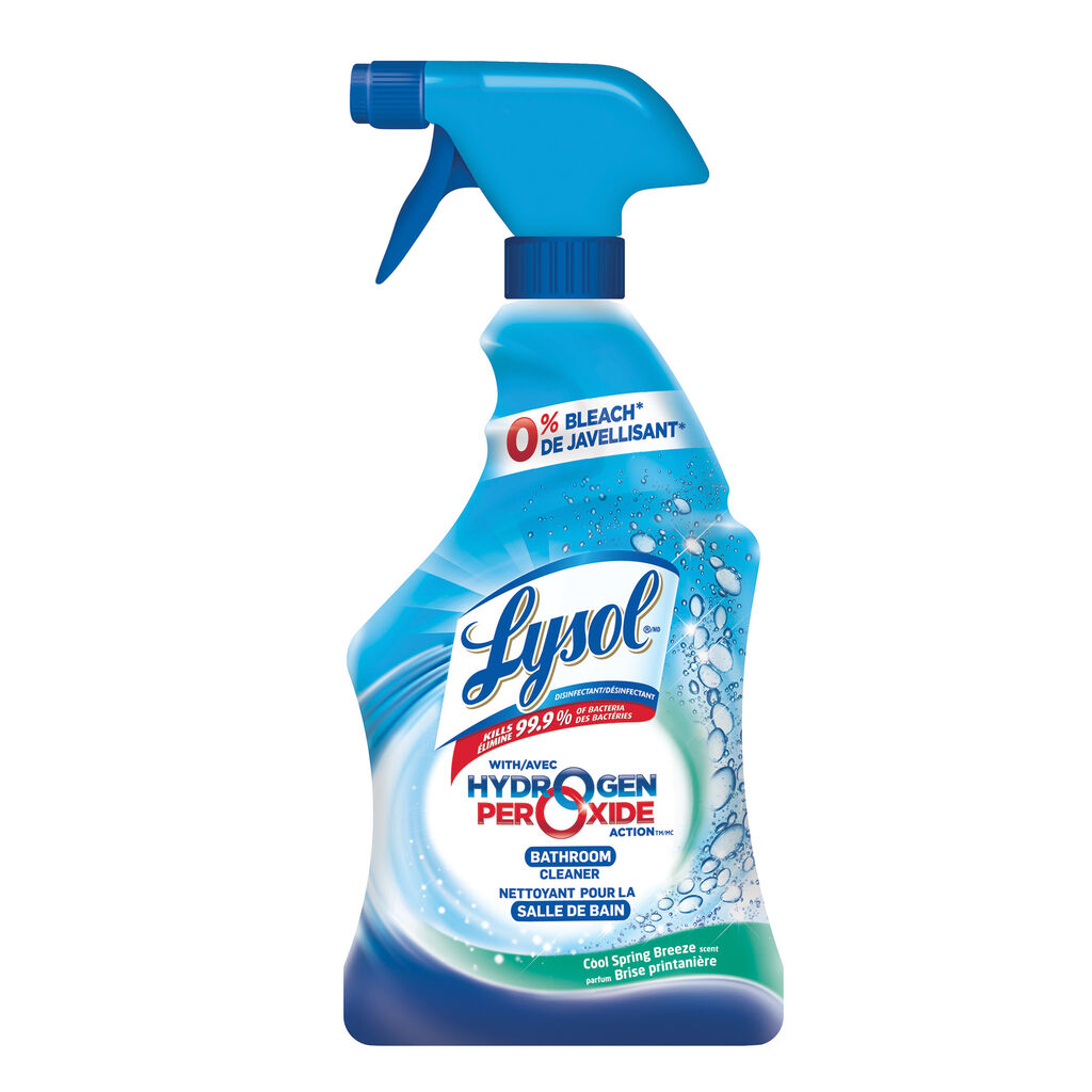 Lysol® Hydrogen Peroxide Action Bathroom Disinfectant & Cleaner - Cool Spring Breeze, 650ml, 12/CT