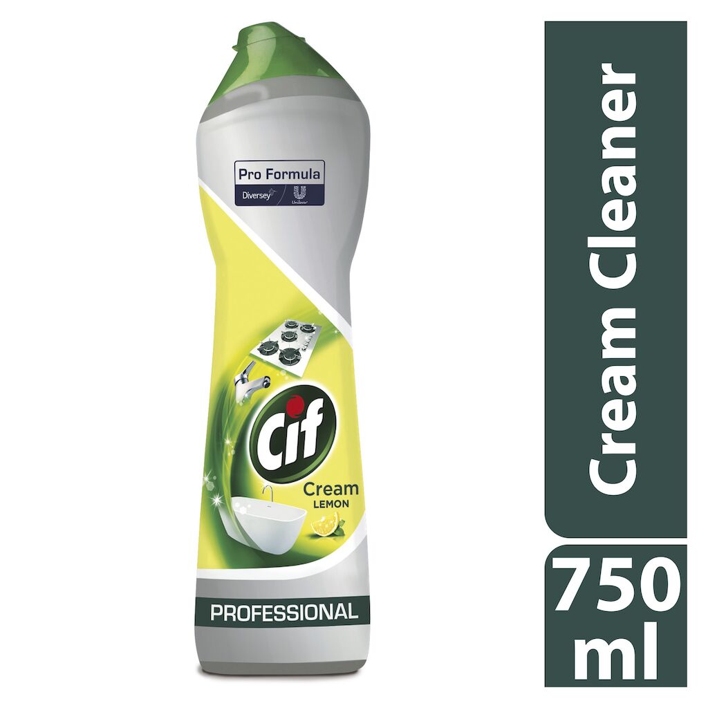Cif Pro Formula Cream Lemon 8x0.75L - Hard surface cream cleaner