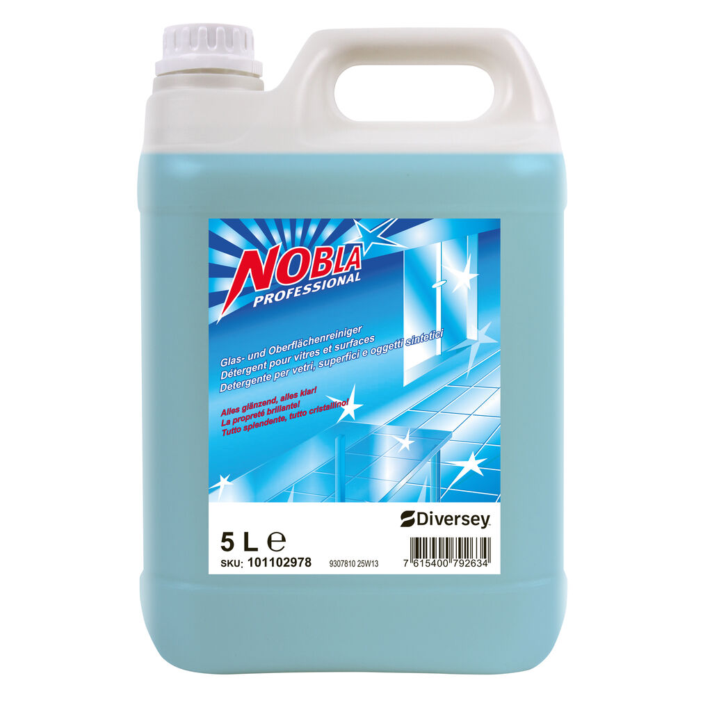 Nobla Detergente per vetri e superfici 2x5L - Detergente pronto all'uso per vetri e superfici