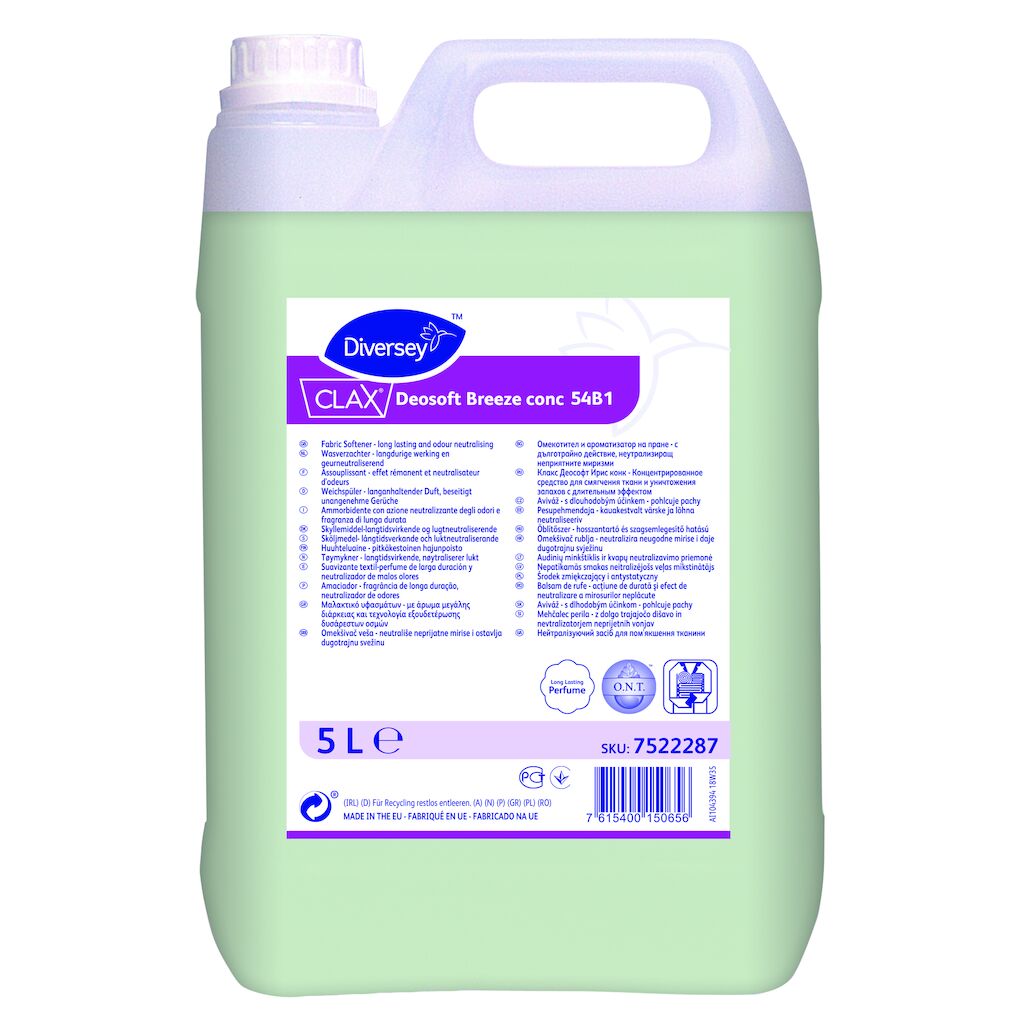 Clax DeoSoft Breeze conc 2x5L - Wasverzachter - langdurige werking en geurneutraliserend