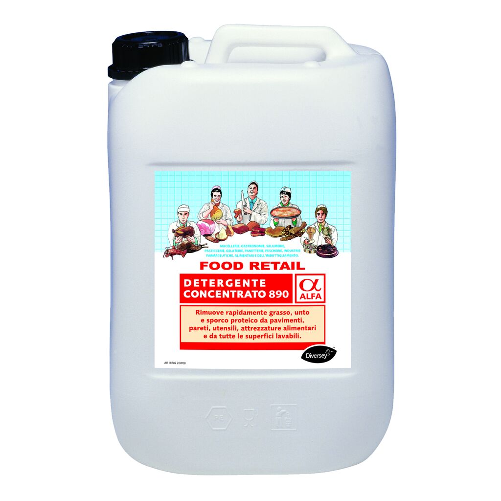 F.R. Det. Conc. 890 Alfa 10kg - Food Retail System - Detergente concentrato sgrassante universale