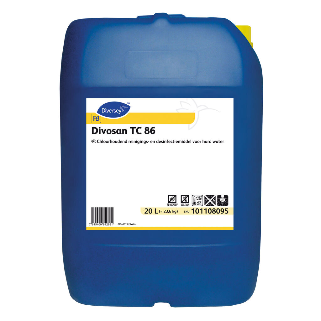 Divosan TC 86 20L - Chloorhoudend reinigings- en desinfectiemiddel voor hard water