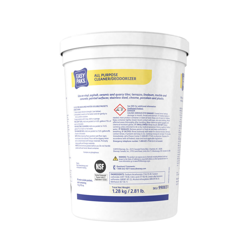 Easy Paks® All Purpose Cleaner/Deodorizer, 90ea, 2/CT - Nettoyant/Désodorisant tout usage