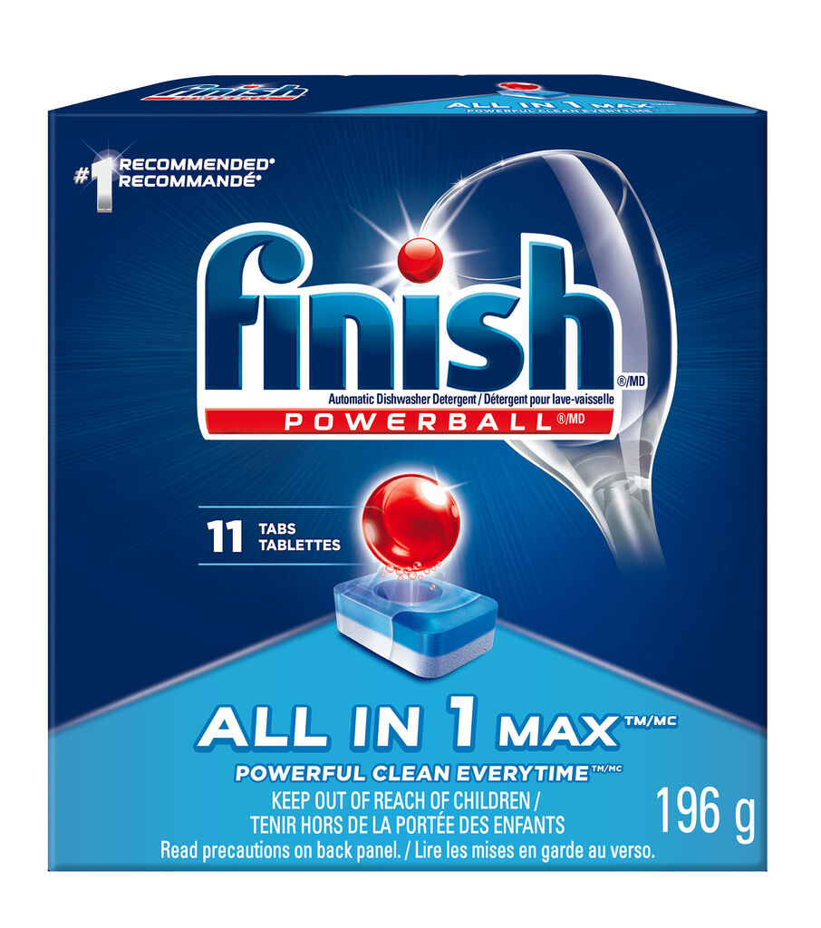 Finish® All In 1 Max Auto Dish Detergent, 11ea, 16/CT