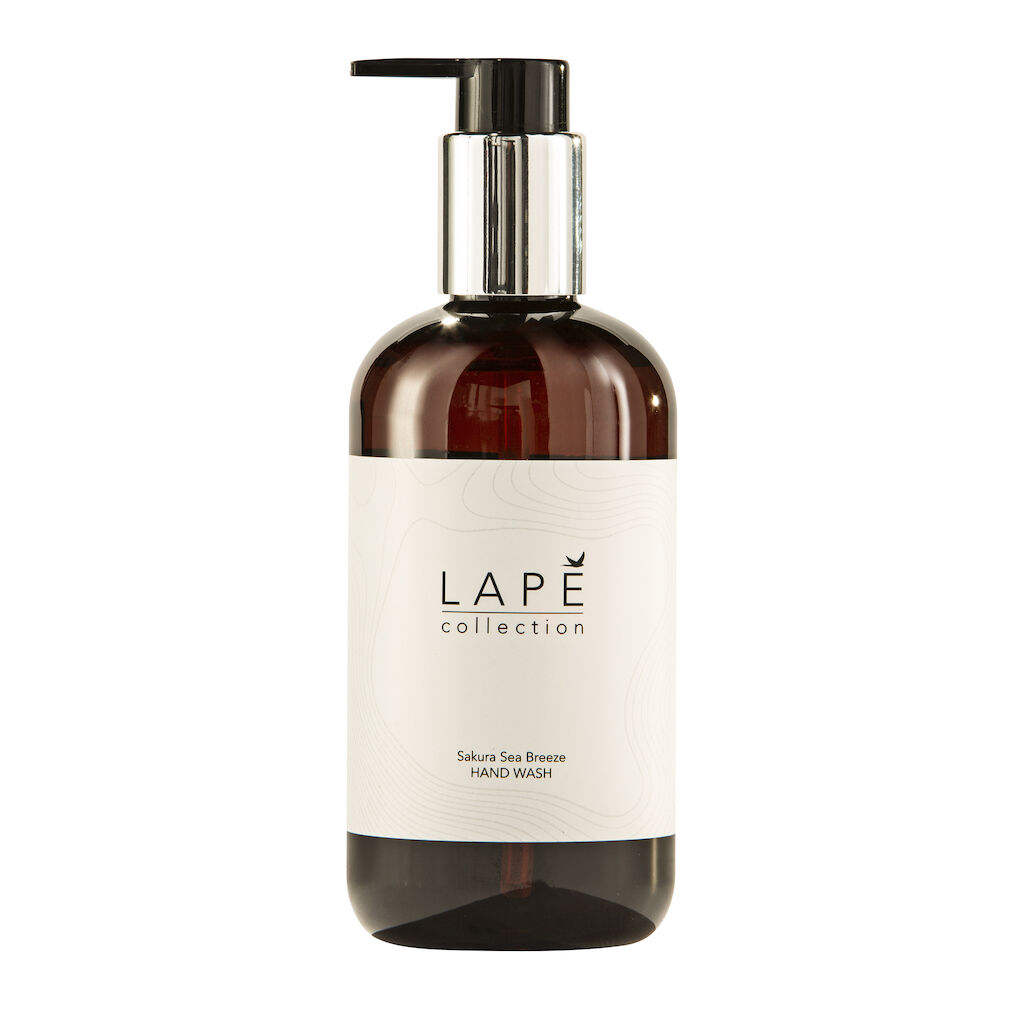 LAPĒ Collection Sakura Sea Breeze Hand Wash 8x0.3L - Lavamani idratanti e profumati certificati Nordic Swan