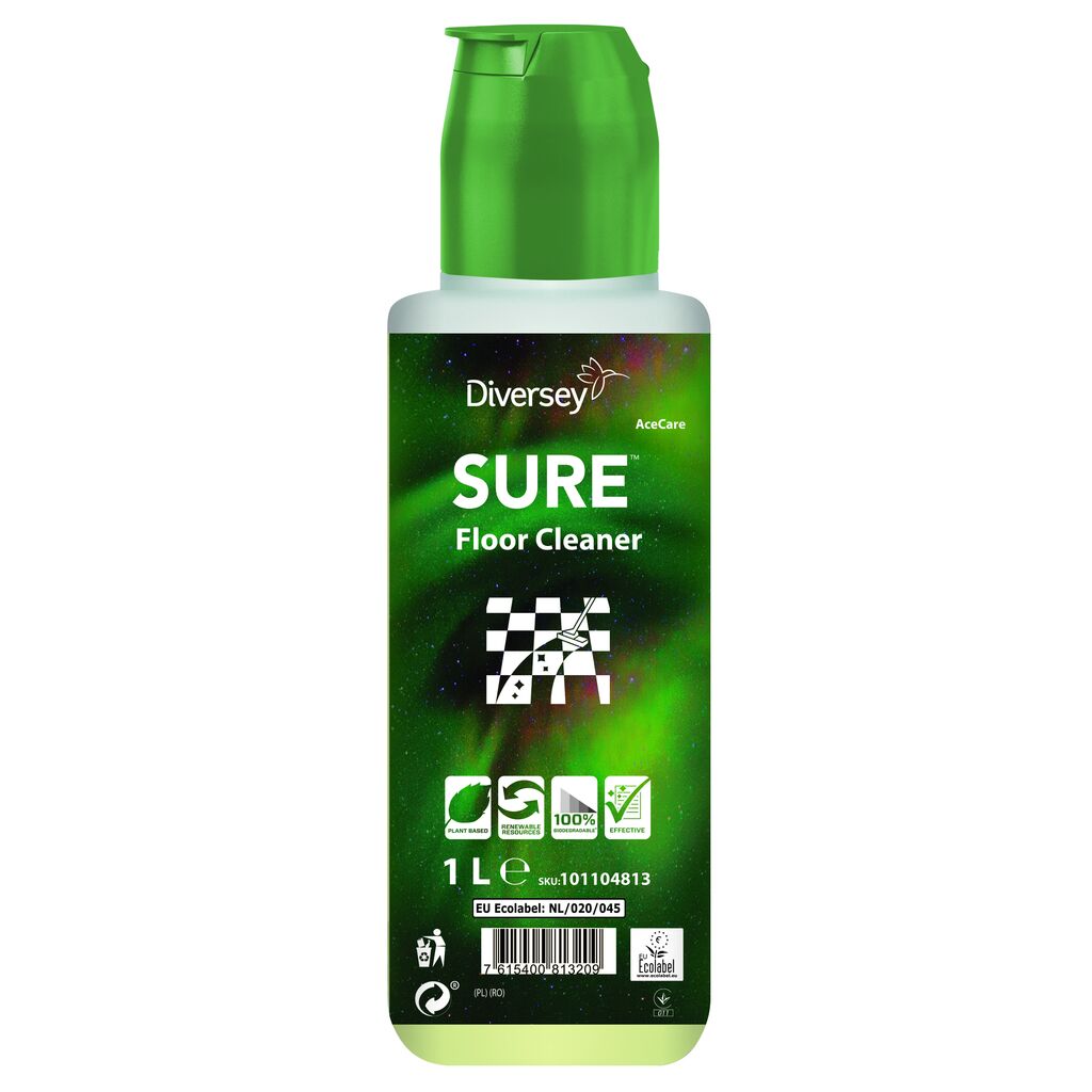 SURE Floor Cleaner AC 6x1L - Padozattisztító szer, növényi alapú, 100%-osan lebomló, AceCare rendszerben