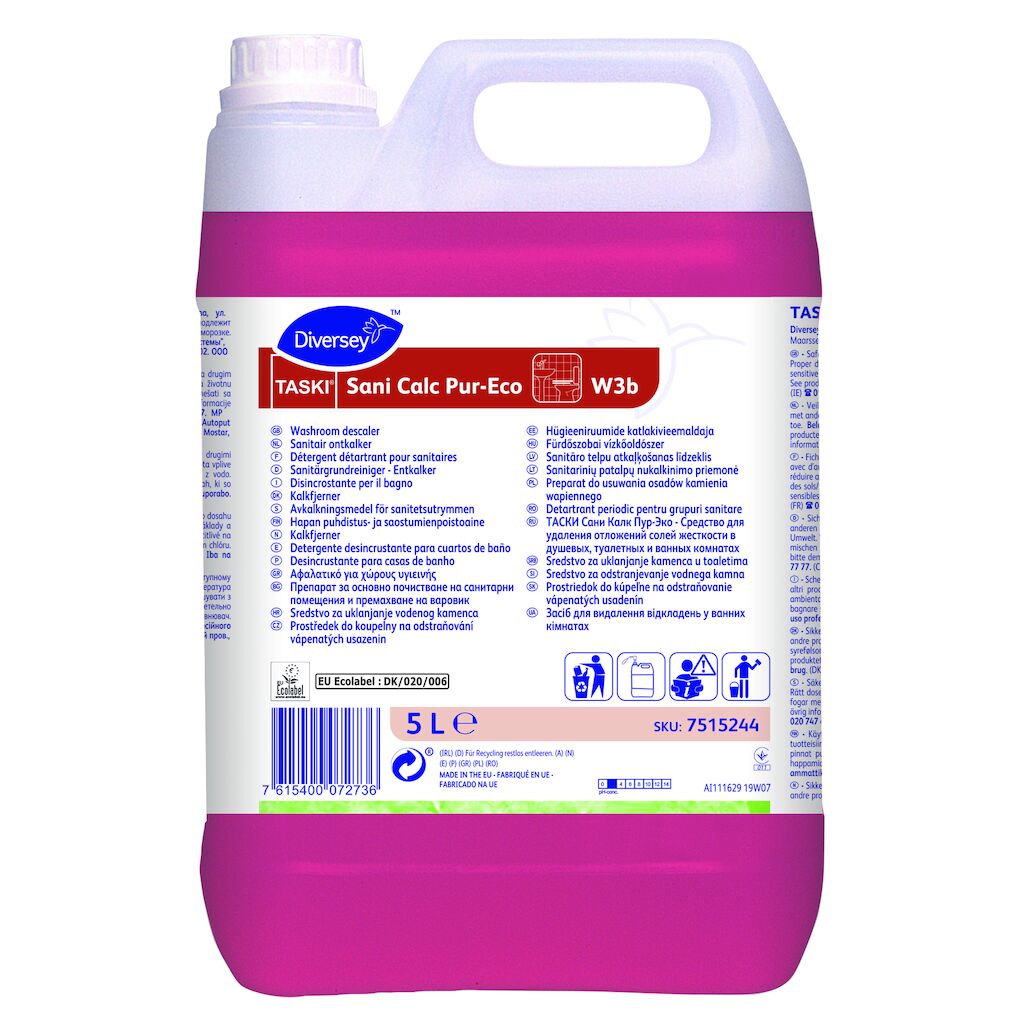 TASKI Sani Calc Pur-Eco W3b 2x5L - Détartrant pour sanitaires