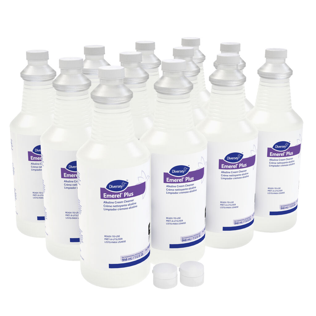 Emerel® Plus Alkaline Cream Cleanser, 32oz, 12/CT - Alkaline Cream Cleanser