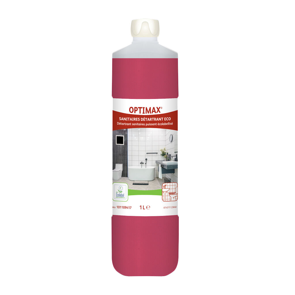 OPTIMAX SANITAIRES DÉTARTRANT ECO 6x1L - Détartrant sanitaires puissant écolabellisé