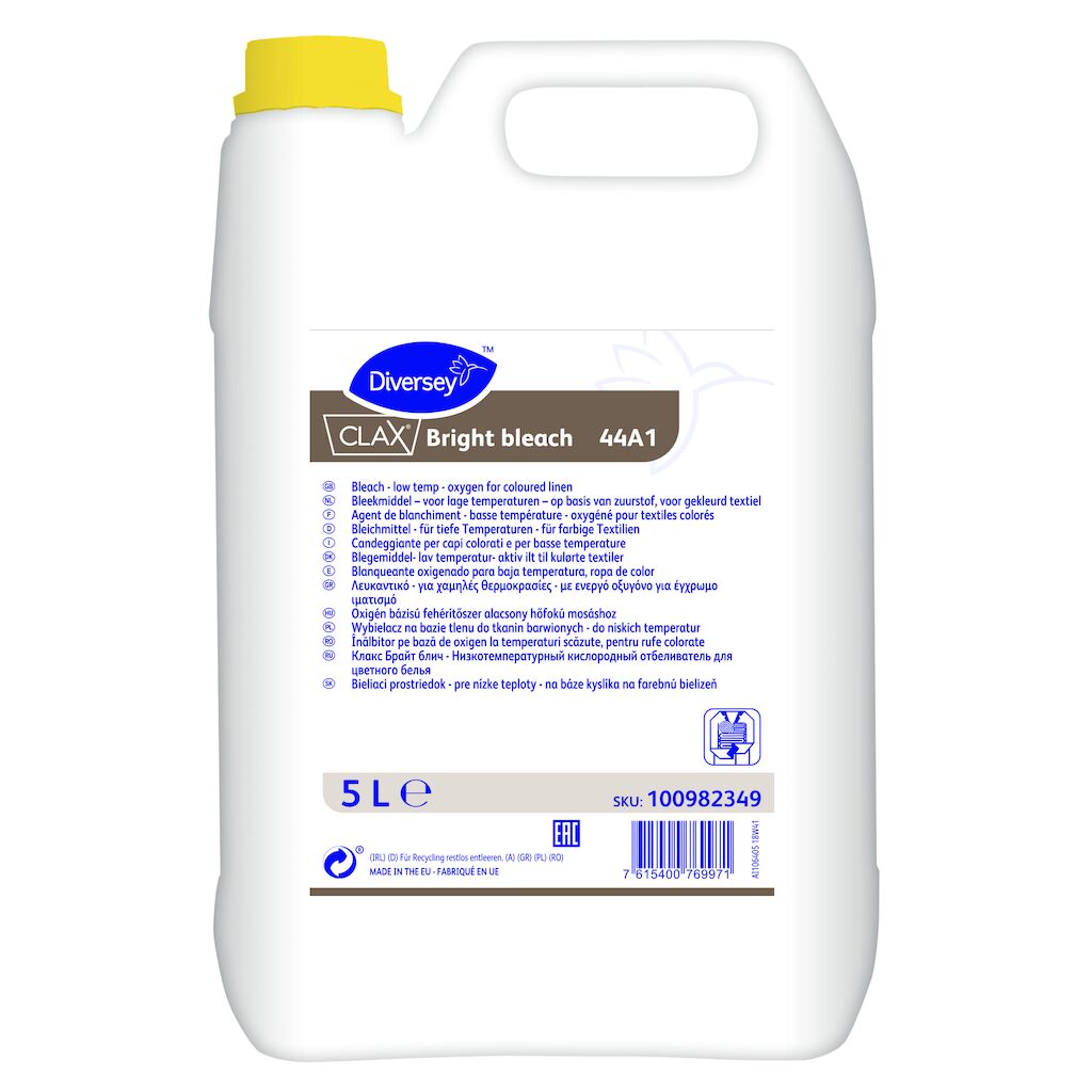 Clax Bright bleach 44A1 2x5L - Vloeibaar bleekmiddel voor gebruik bij lage tot middelhoge temperaturen - voor gekleurd wasgoed