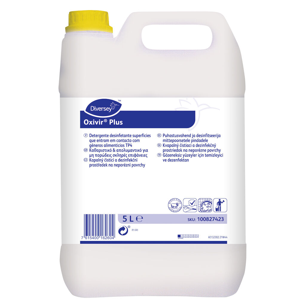 Oxivir Plus 2x5L - Kapalný čisticí a dezinfekční prostředek na neporézní povrchy