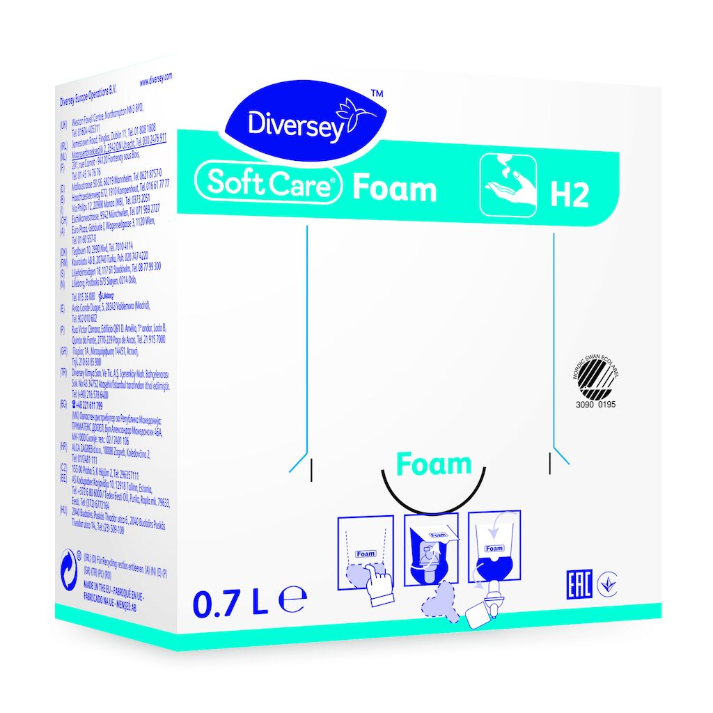 Soft Care Foam H2 6x0.7L - Mousse lavante pour le lavage des mains