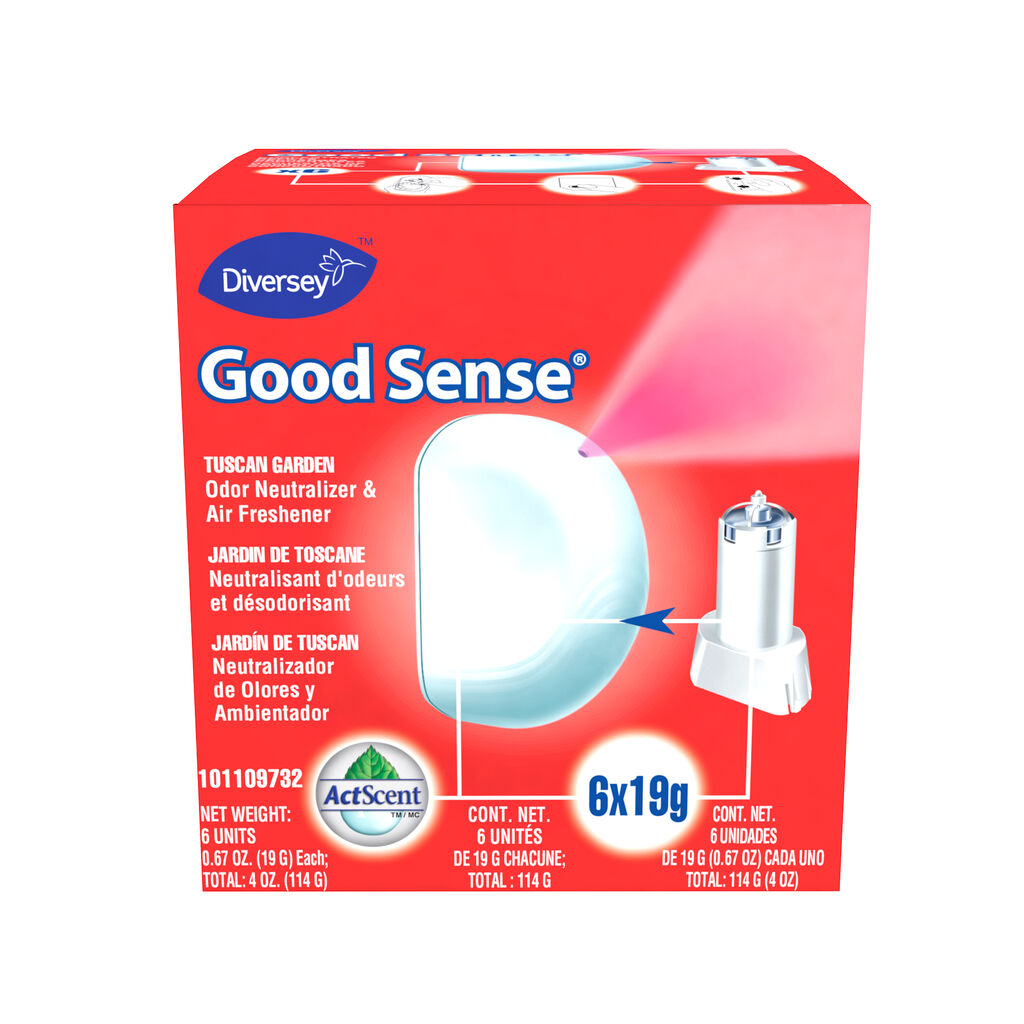 Good Sense® Automatic Spray System, 6x 19g, 2/CT - Odor Neutralizer & Air Freshener - Tuscan Garden