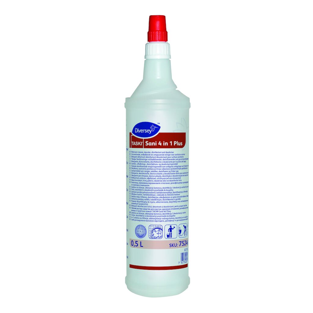 TASKI Sani 4 in 1 Empty Foambottle 6st - Ontsmettende, ontkalkende en ontgeurende reiniger voor sanitaire ruimtes