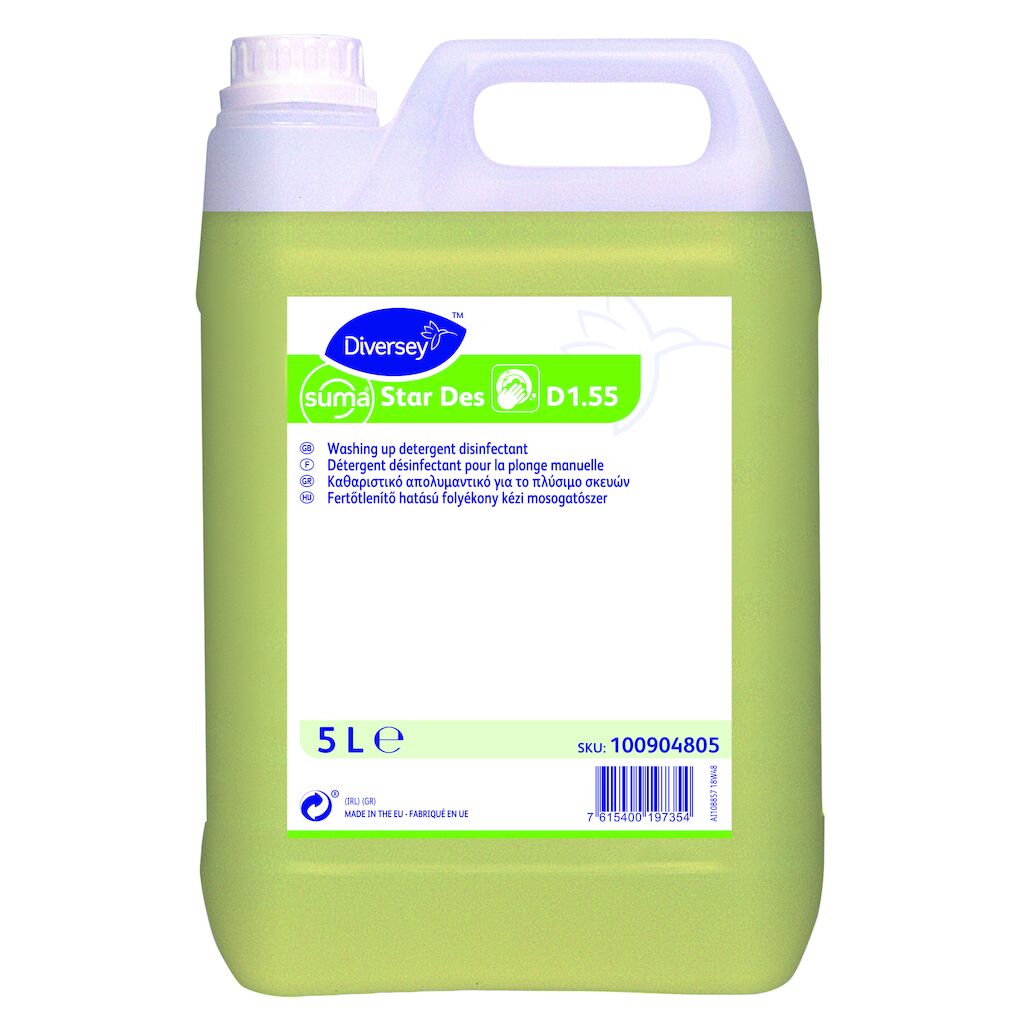 Suma Star Des D1.55 2x5L - Hand dishwashing detergent disinfectant