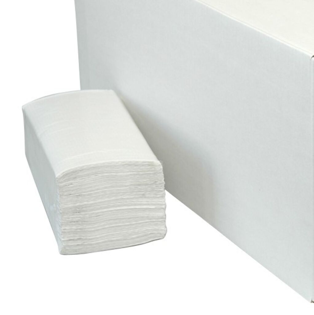DIB Falthandtücher 20x250Stk. - 25 x 23 cm - Weiß - V-Falz Falthandtücher - geeignet für Soft Care Line und Satino Smart Handtuchspender, Krepp, 1-lagig