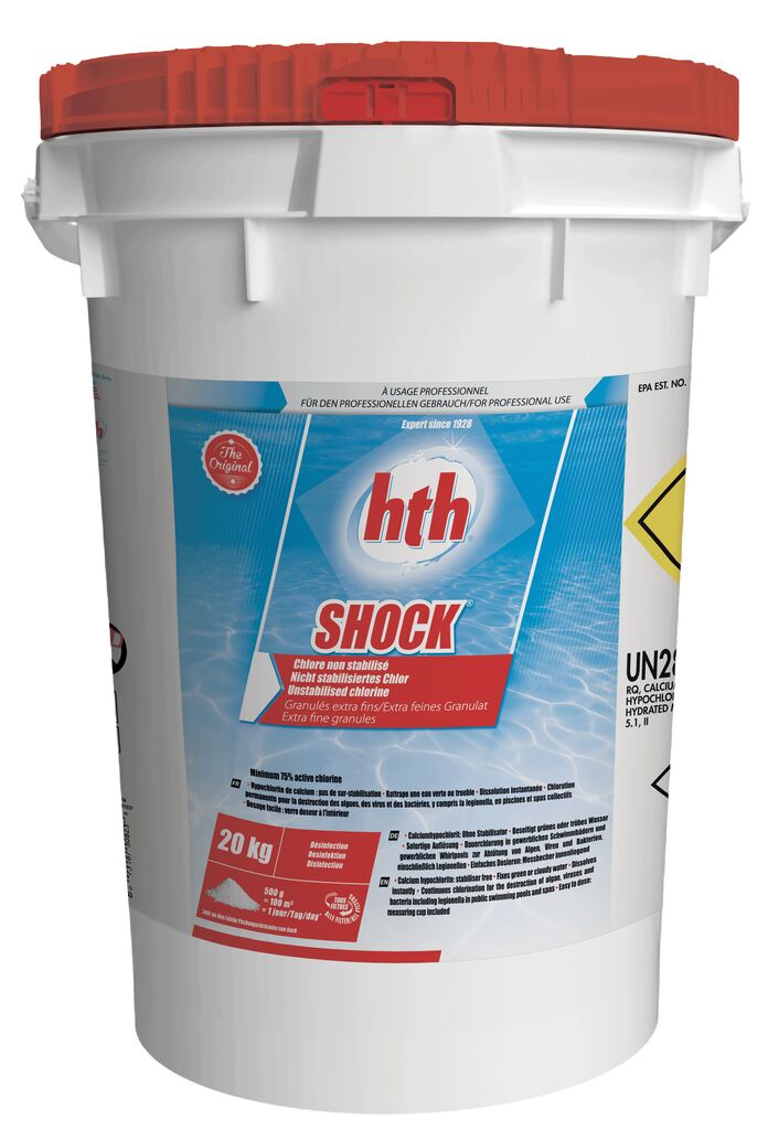 HTH SHOCK 20kg - Chlore non stabilisé - Désinfection choc