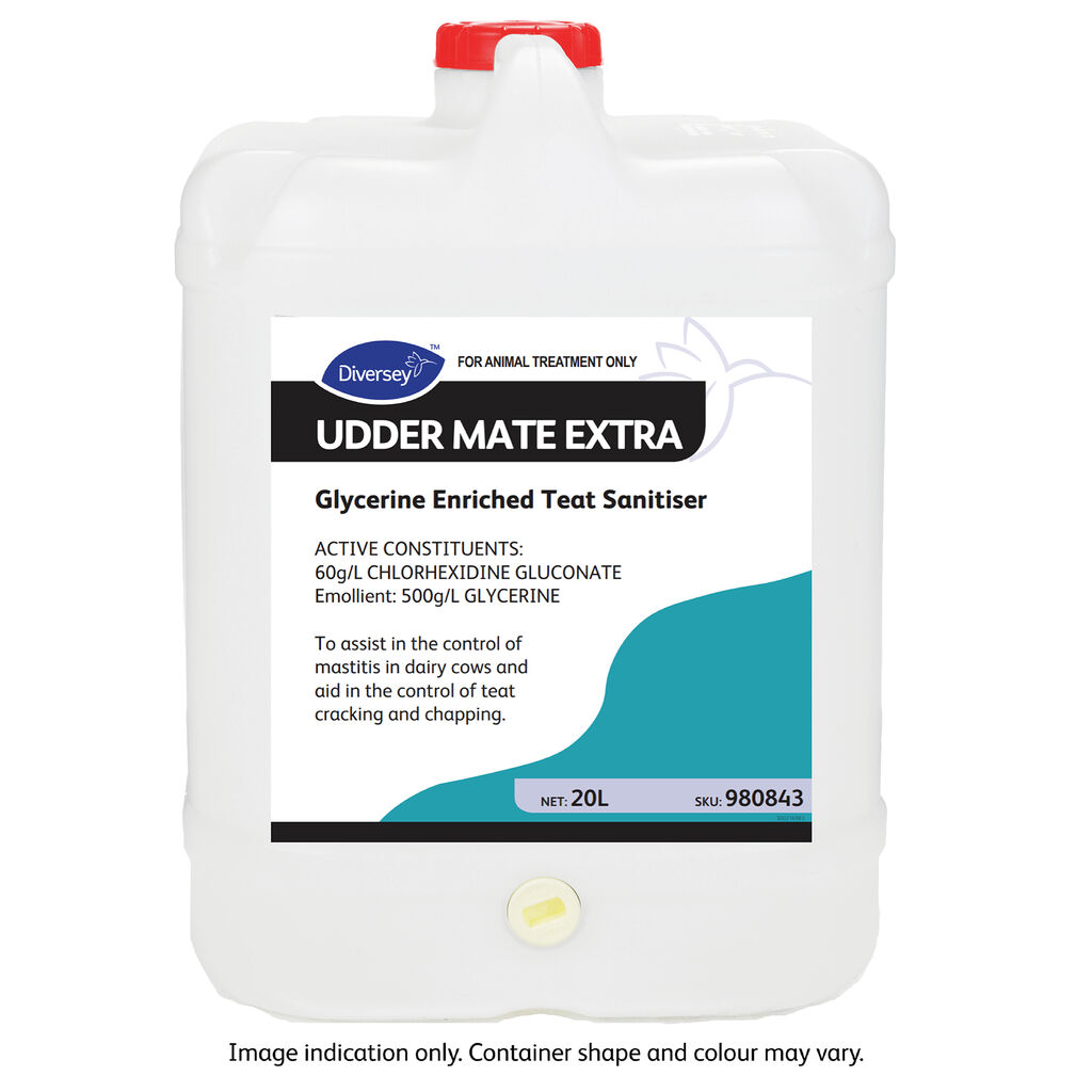 Udder Mate Extra 20L - Glycerine Enriched Teat Sanitiser