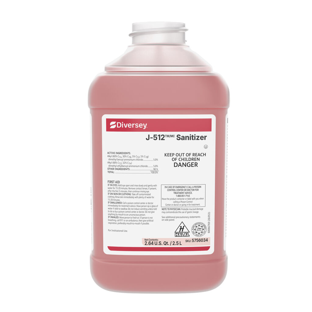 J-512TM/MC Sanitizer D4, 2.5L, J-Fill® / QuattroSelect®, 2/CT