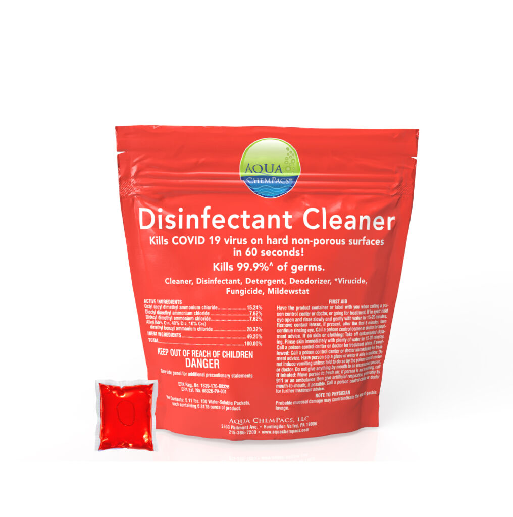 Disinfectant Cleaner, 100ea, 4/CT - Disinfectant Cleaner